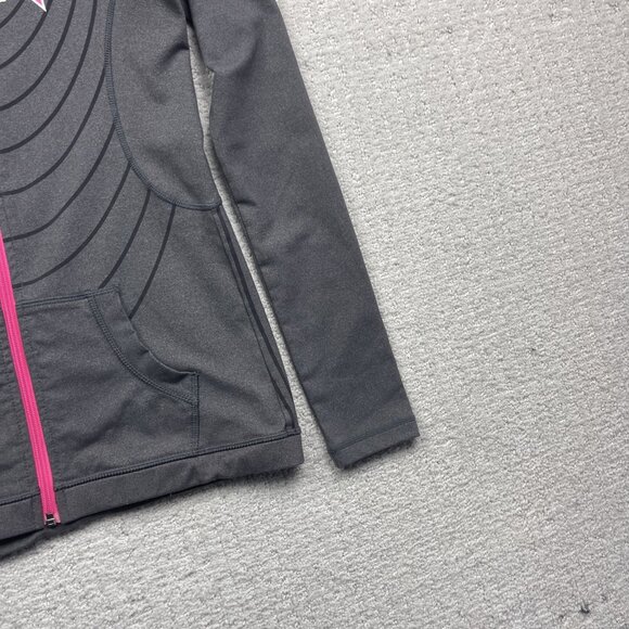 Y2K Joshua Perets Full Zip Tech Hoodie Emo Goth 2000's Sz Small Grey / Pink - Picture 4 of 12